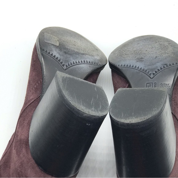 Alberto Fermani Erica Purple Suede Pointed Toe Block Heel Booties Sz 35.5 4.5 - Picture 5 of 8